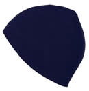 Die klassische Beanie Mütze von Helloprint im französischen Marineblau Farbton. 