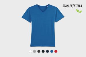 Sustainable regular fit male v-neck t-shirt