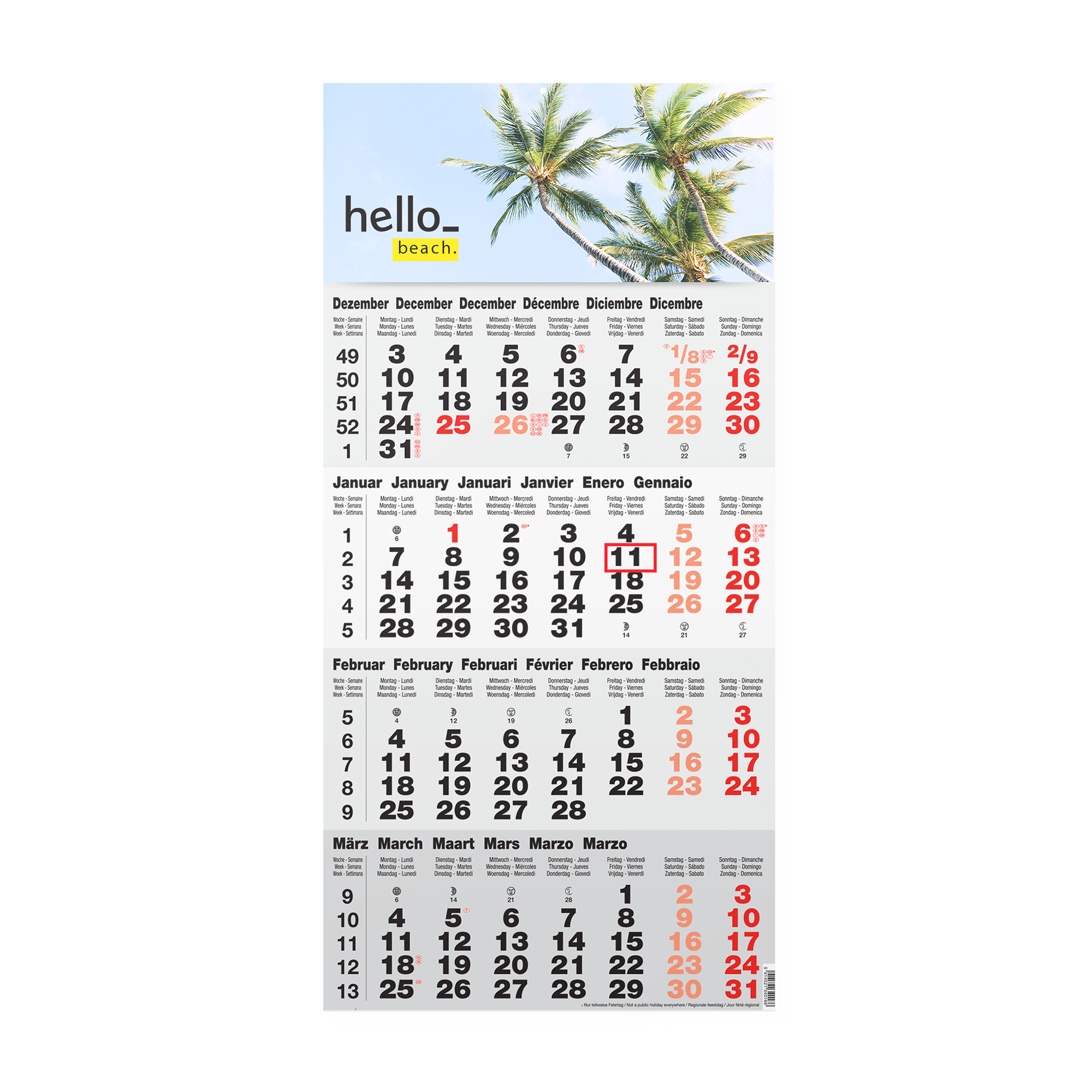 4 Months Calendars Classic