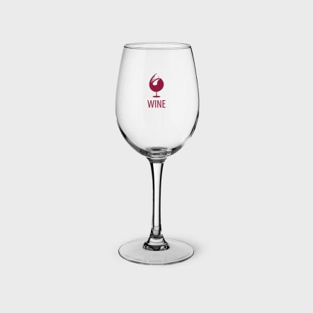 Wit wijnglas rond
