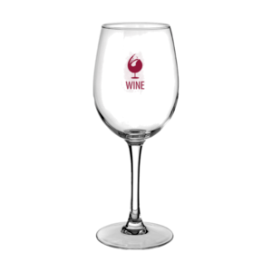 Printed cabernet blanc white wine glasses