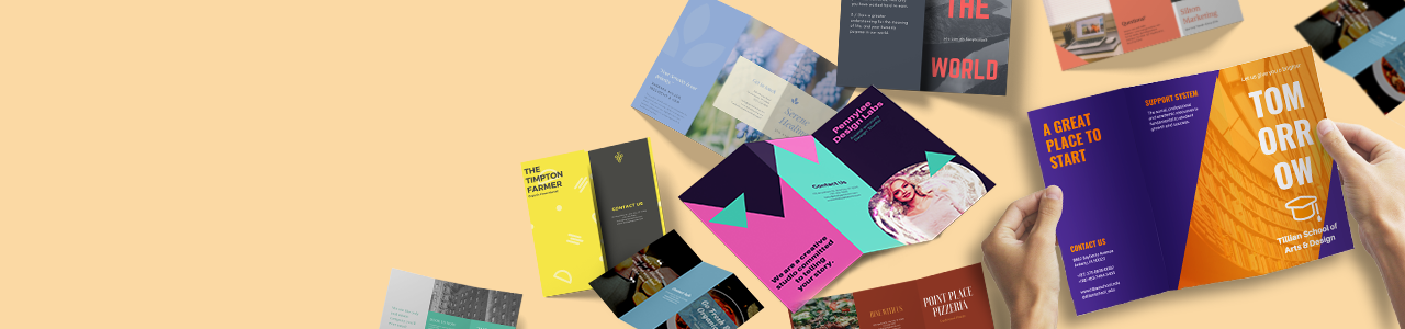 Modèles gratuits de dépliant 1 pli !