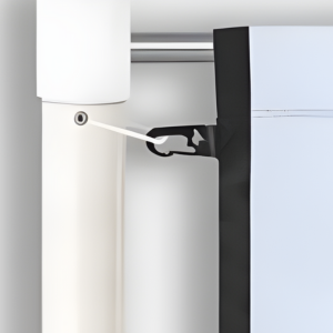 Fourreau de 6cm en haut avec bande noire + crochets