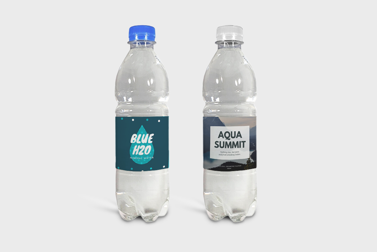 Wasserflasche mit Veredelung