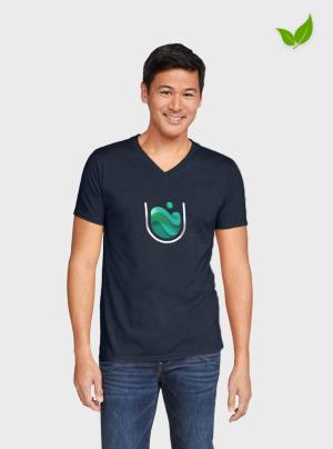 Nachhaltiges T-Shirt mit V-Ausschnitt