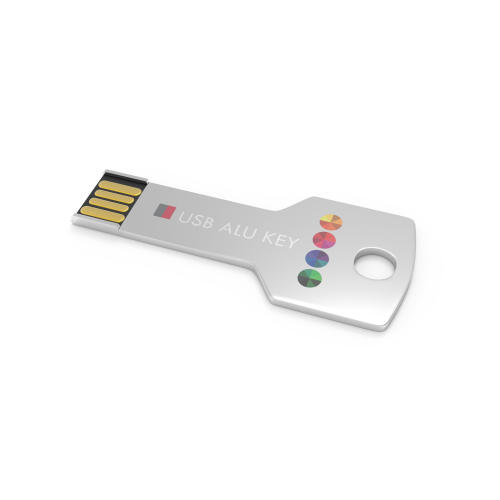 Goedkope zilverkleurige aluminium USB-sleutel bij Drukzo. Lees meer over onze gedrukte USB producten en bestel online producten.