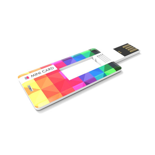 Die günstige USB Mini-Karte von Helloprint ist mit deinem eigenen Logo bedruckbar.
