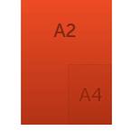 Snapframe A2 im Vergleich zu A4 bei HelloPrint abgebildet. A2 sind 420x594mm.