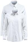 Die langärmligen Oxford-Style Hemden und Blusen im weißen Farbton von Helloprint sehen professionell aus.