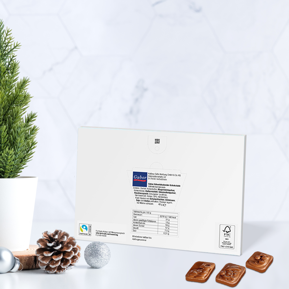 Calendario de adviento horizontal