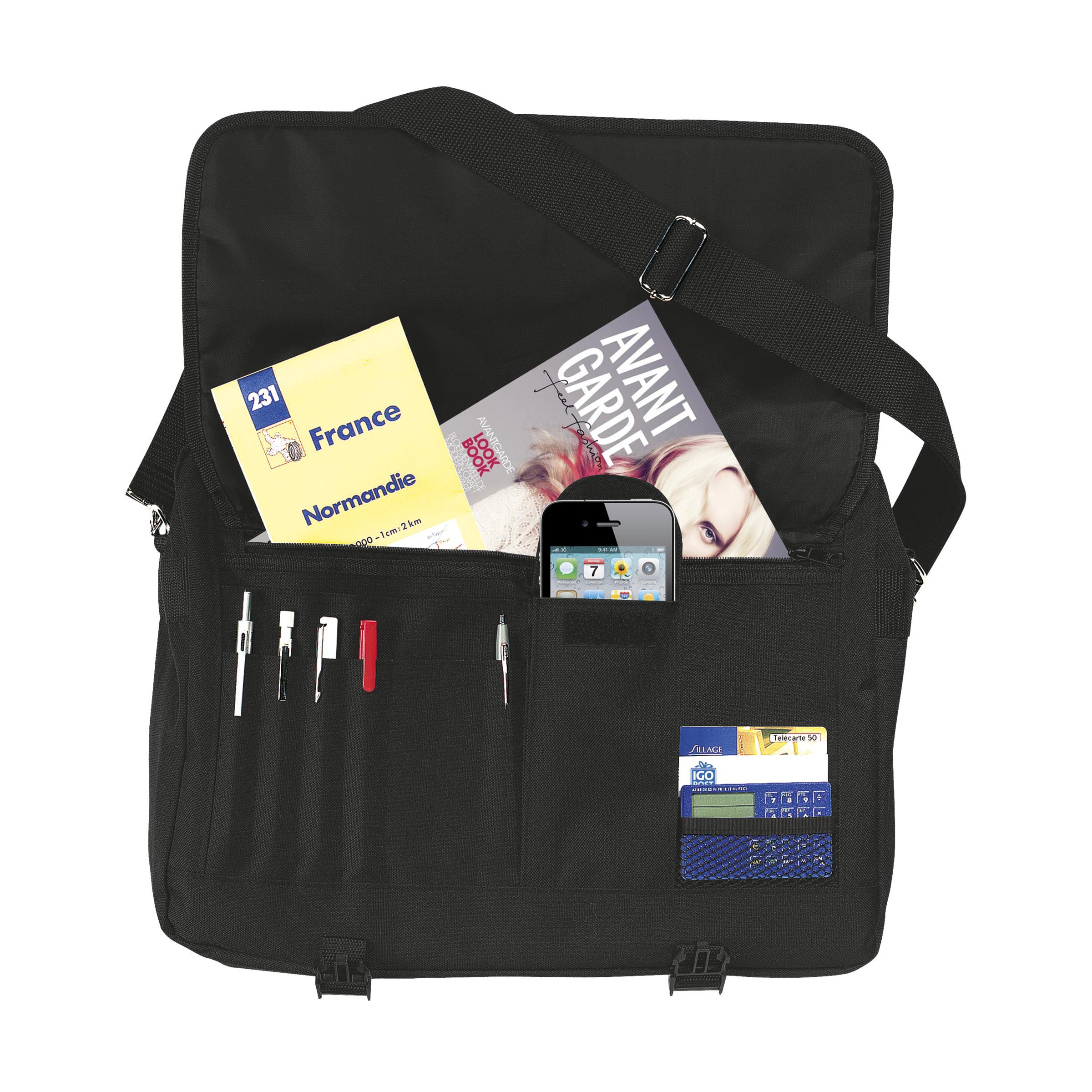 Business cross body document bag with lots of compartments which is ideal for business partners. 