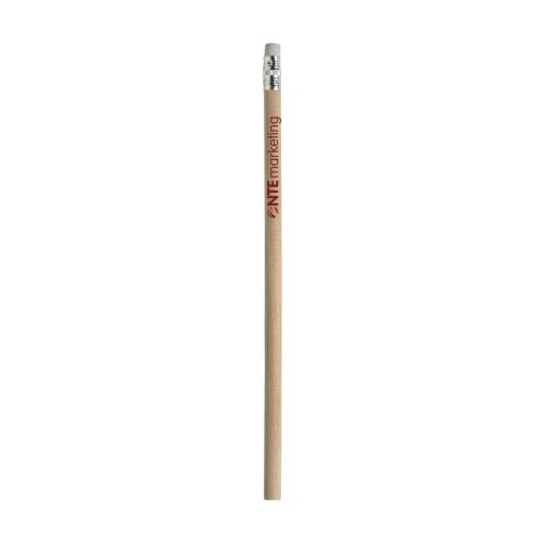A brown coloured budget pencil available with custom printing solutions for a cheap price at Helloprint