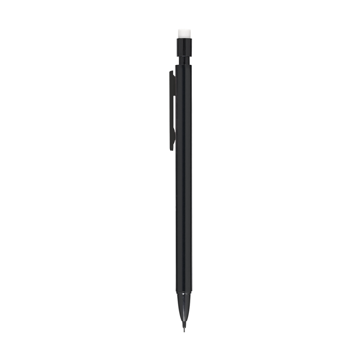 A black coloured refillable pencil available with custom printing options for a cheap price at Helloprint