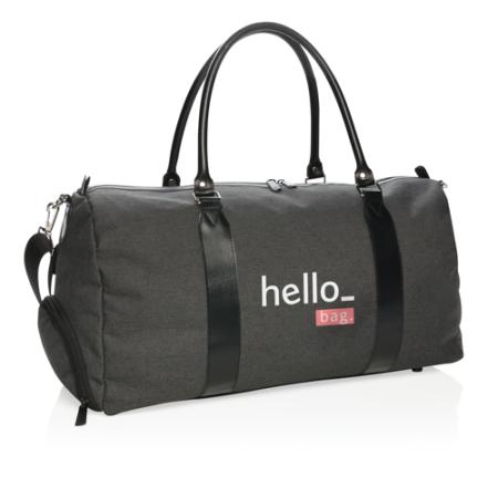 Custom Printed Logo Front Weekend Bag with USB output available at Helloprint