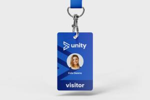 PVC cards held by a lanyard - available online at HelloprintConnect