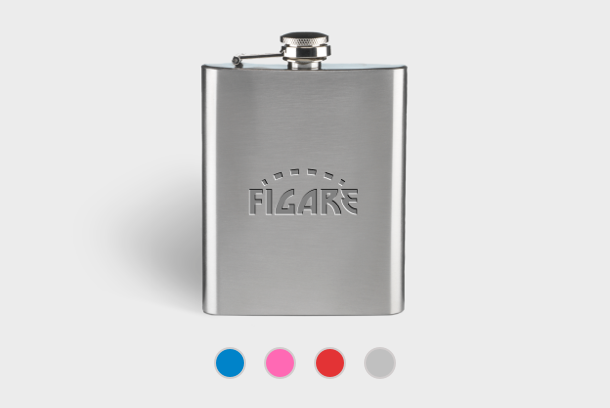 Personalised hipflasks engraved with your name, design or logo - available online at Helloprint