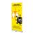 Pre-printed roller banner with COVID-19 prevention (yellow design)  