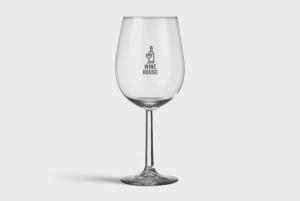 Printed cabernet blanc white wine glasses