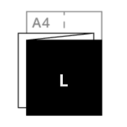 630x210mm <br>folded to <br><strong>210x210mm (6pp)</strong>