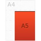 HelloPrint Icon für bedruckte A5 Formate, speziell für Notizblöcke mit Hardcover