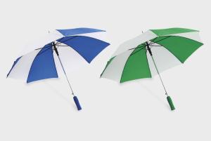 Paraply med farvede mønstre