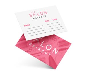 Terminkarten für einen Friseursalon - hochwertiger Druck verfügbar unter HelloprintConnect