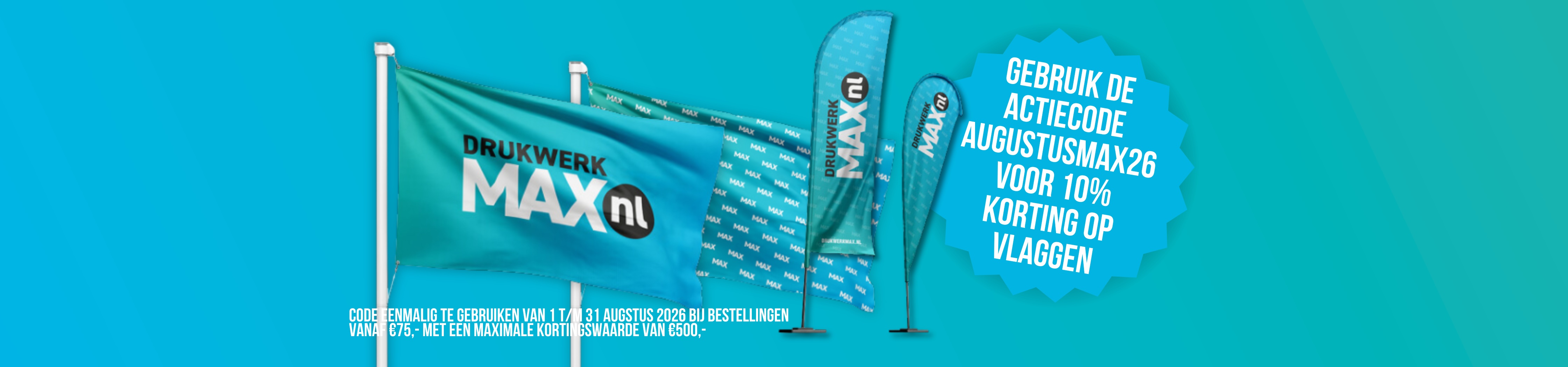 10% korting op alle vlaggen!<br>
