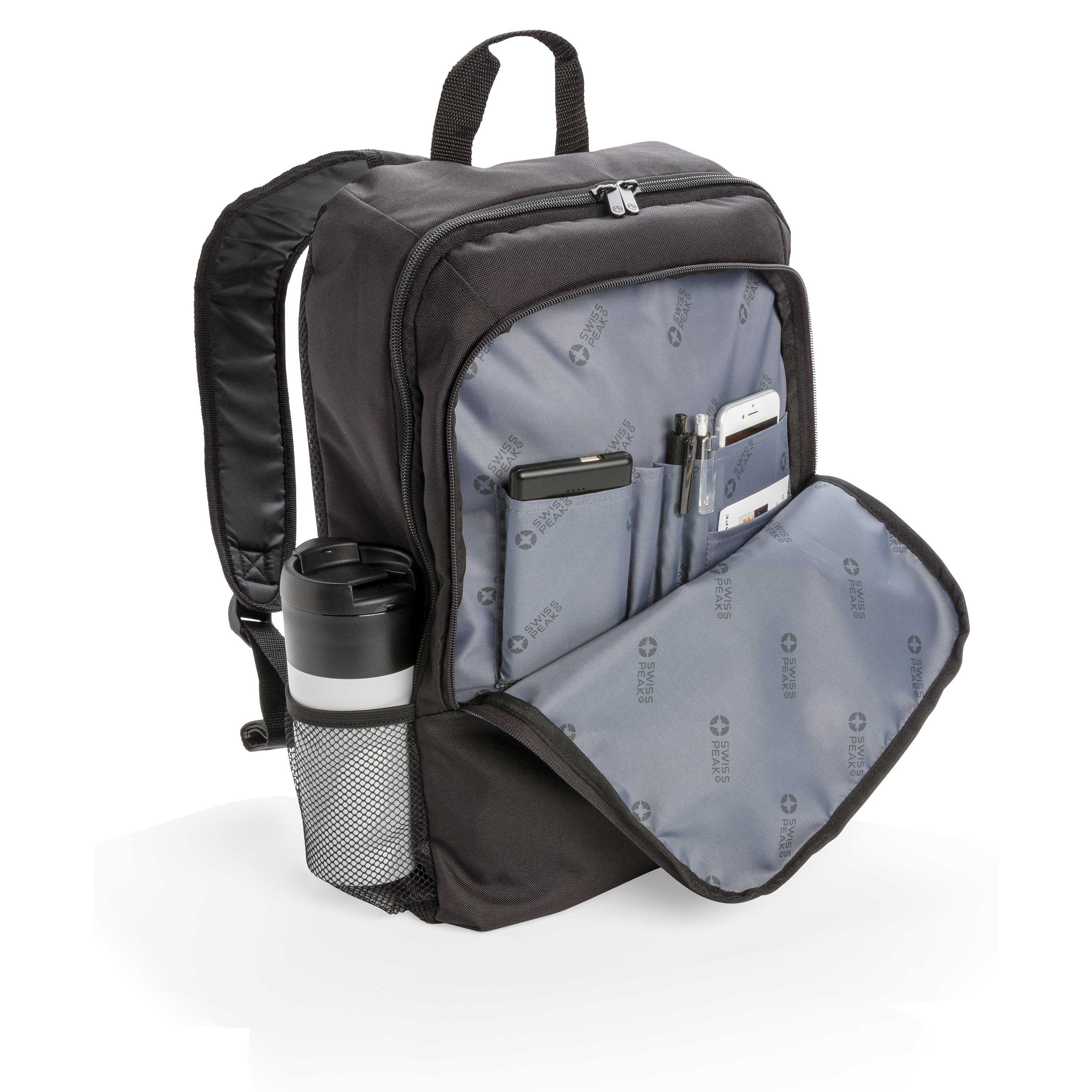 Personalised Business Backpack with compartments for all your needs, available at Helloprint. 
