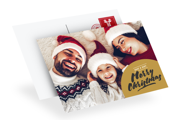 Custom Photo Christmas cards available at Helloprint