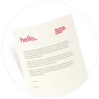 Chez Helloprint, imprimez vos lettres et papiers à en-tête personnalisés sur du papier blanc cassé pour un rendu plus professionnel.