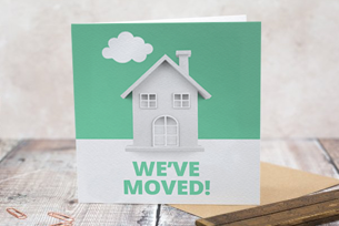 Custom Printed Change of address cards available at Helloprint