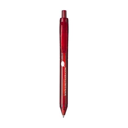 Image of a personalied pen made from recycled PET bottles. 