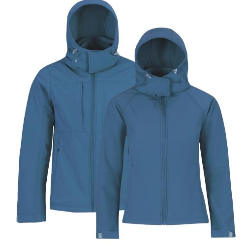 Premium Hooded Softhell Jacket B&C