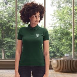 standing Fruit of the Loom premium polo t-shirt