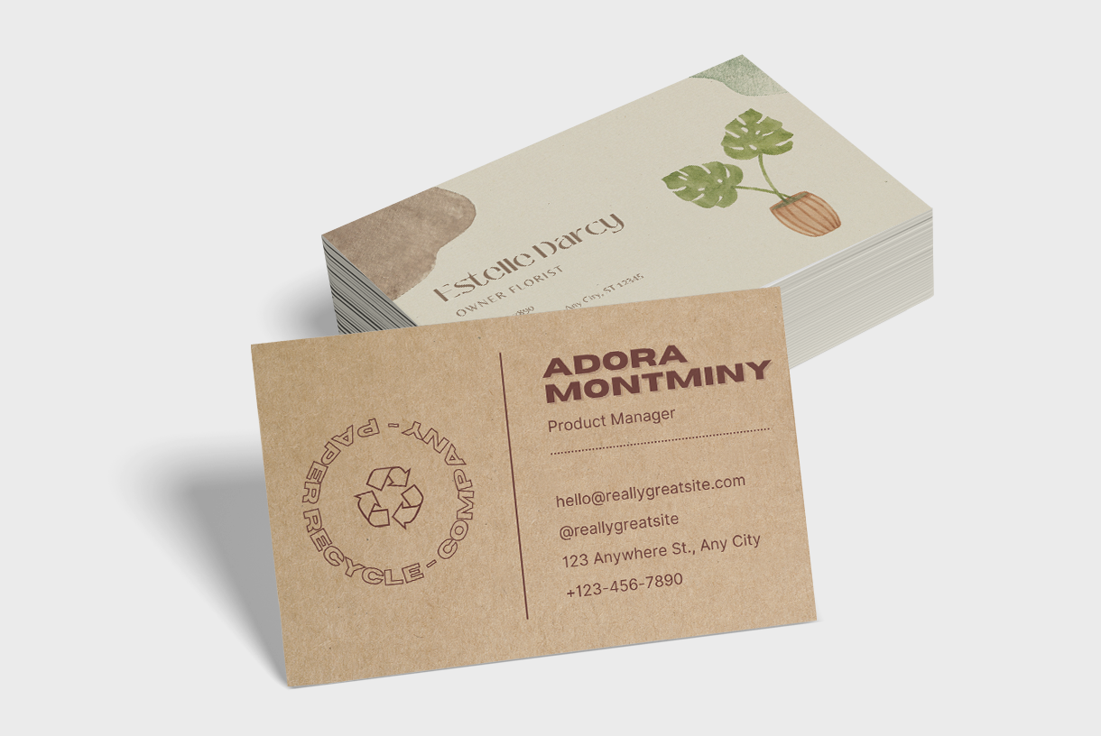 Milieuvriendelijke visitekaartjes