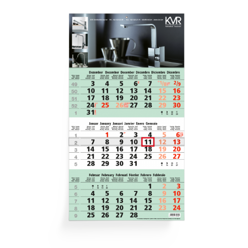 Custom Printed 3 Months Calendars Helloprint