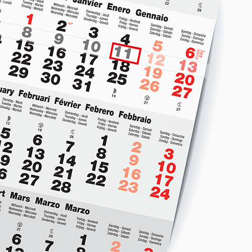 3 Monatskalender Bedrucken | Helloprint