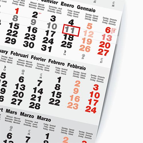 Custom Printed 3 Month Calendar Helloprint
