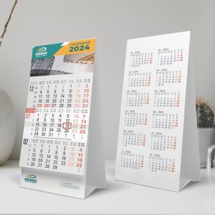 Calendrier de bureau 2024 avec porte-stylo, bloc-notes décoratif