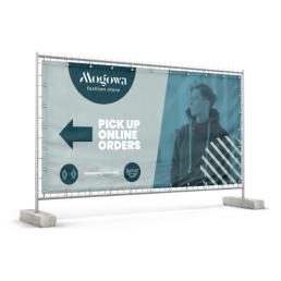 Construction fence banners