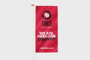 We are open for takeaway banner