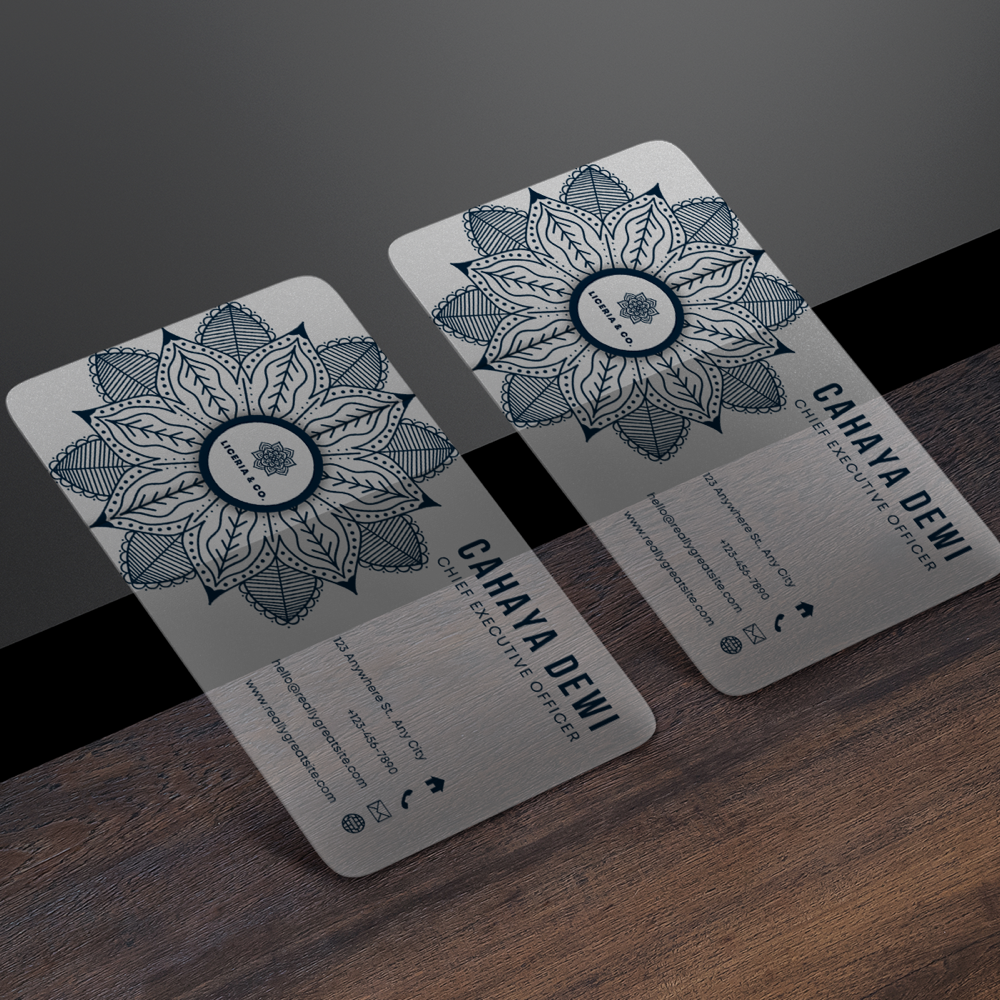 Visitekaartjes Transparante