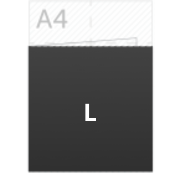 <strong>420x210mm</strong> ouvert / <br><strong>210x210mm</strong> fermé