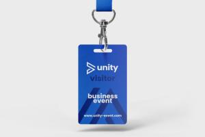 PVC cards held by a lanyard - available online at Helloprint