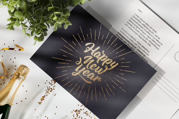 New years cards