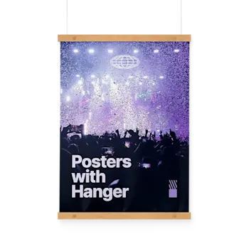Poster avec crochets suspension