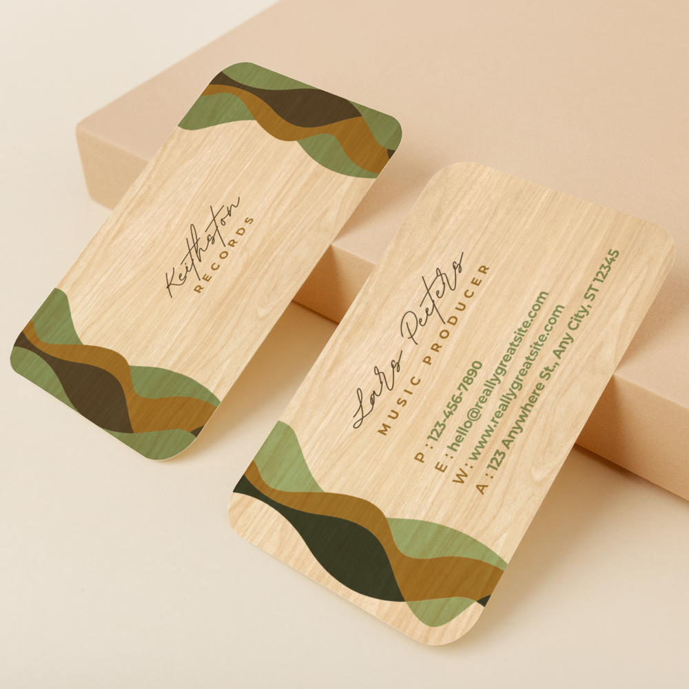 Tarjetas de visita de madera