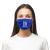 Vrouw met blauw microvezel mondkapje