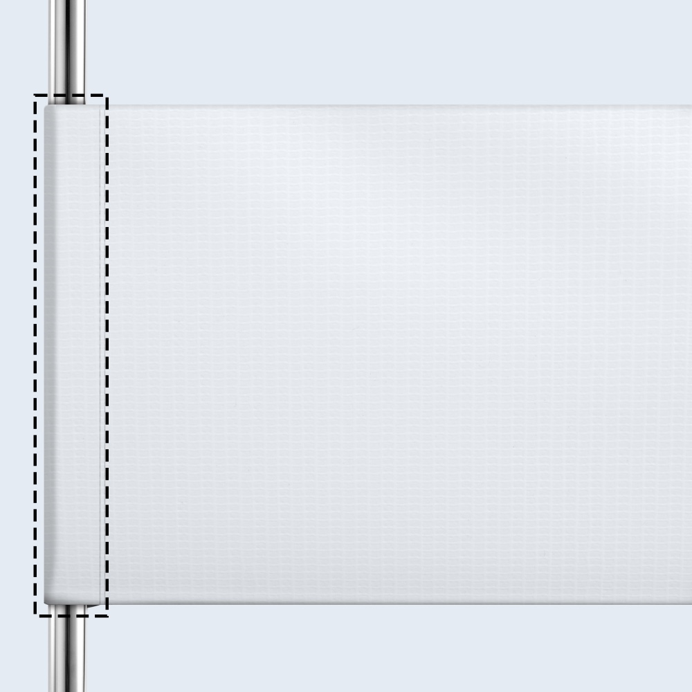 Vaina en el lado izquierdo de 8 cm.