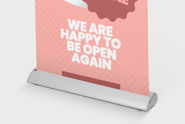 Deluxe personalised roller banners, only the best for your store